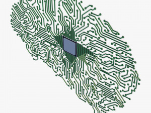 electronic circuit board brain v 1 Model 3D