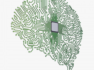 electronic circuit board brain v 1 Model 3D