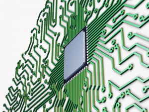 electronic circuit board brain v 1 Model 3D