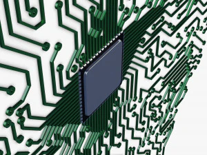 electronic circuit board brain v 1 3D Model
