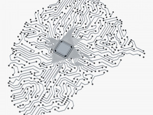 electronic circuit board brain v 1 Model 3D