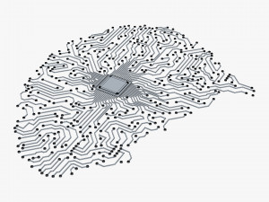 electronic circuit board brain v 1 Model 3D