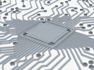 electronic circuit board brain v 1 Model 3D
