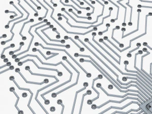 electronic circuit board brain v 1 3D Model