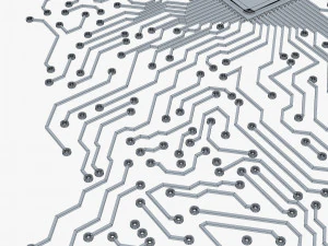 electronic circuit board brain v 1 3D Model