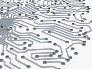 electronic circuit board brain v 1 Model 3D