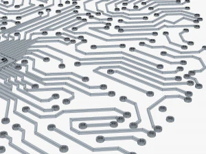 electronic circuit board brain v 1 3D Model