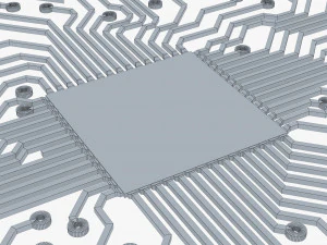electronic circuit board brain v 1 3D Model