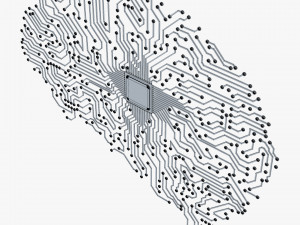 electronic circuit board brain v 1 Model 3D