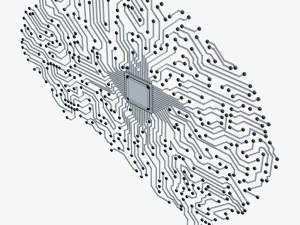 electronic circuit board brain v 1 3D Model