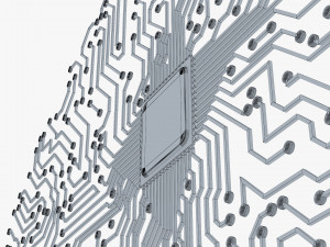 electronic circuit board brain v 1 Model 3D