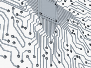 electronic circuit board brain v 1 Model 3D