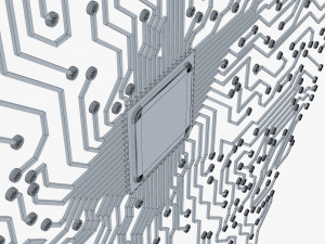 electronic circuit board brain v 1 Model 3D