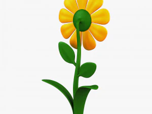 cartoon flower v 1 3D Model