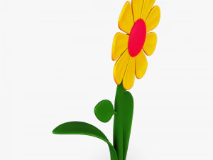 cartoon flower v 1 3D Model