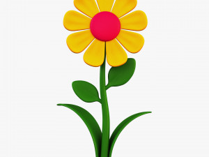 cartoon flower v 1 3D 模型