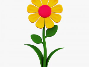 cartoon flower v 1 3D Model