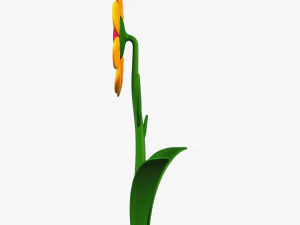 cartoon flower v 1 3D Model