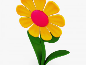 cartoon flower v 1 3D Model