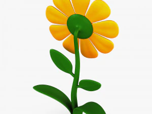 cartoon flower v 1 3D Model