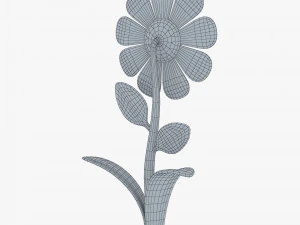 cartoon flower v 1 3D Model