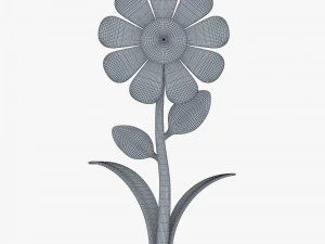 cartoon flower v 1 3D Model