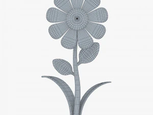 cartoon flower v 1 3D Model