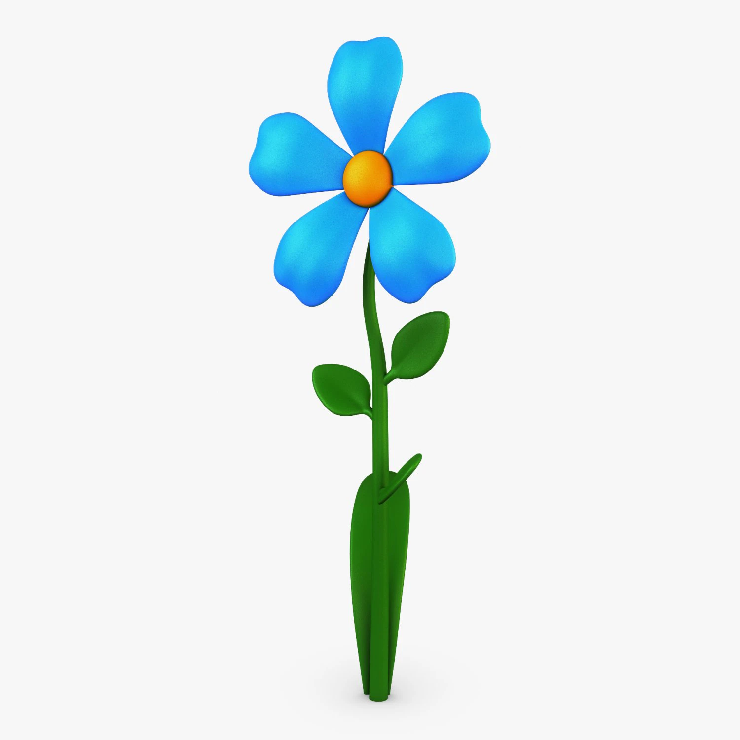 cartoon flower v 2 3D Model .c4d .max .obj .3ds .fbx .stl .blend 