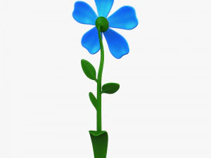cartoon flower v 2 3D Model