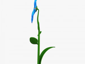 cartoon flower v 2 3D Model