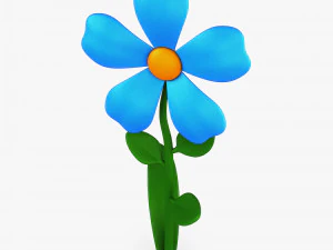 cartoon flower v 2 3D Model