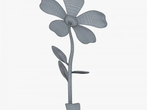 cartoon flower v 2 3D Model
