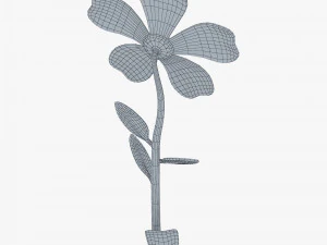 cartoon flower v 2 3D Model