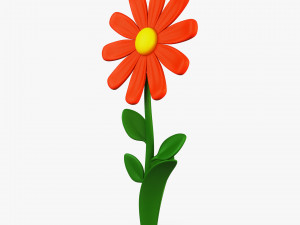 cartoon flower v 3 Modèle 3D