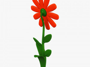 cartoon flower v 3 Model 3D