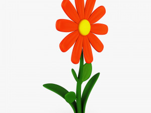 cartoon flower v 3 Model 3D