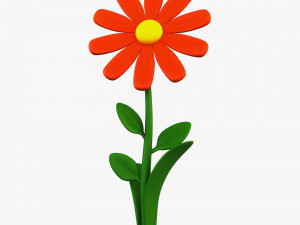 cartoon flower v 3 Model 3D