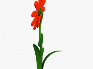 rysunkowy kwiat v 3 Model 3D