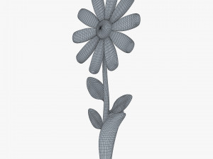 cartoon flower v 3 Model 3D