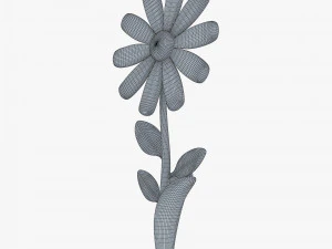 rysunkowy kwiat v 3 Model 3D