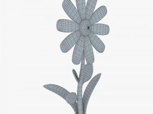 rysunkowy kwiat v 3 Model 3D