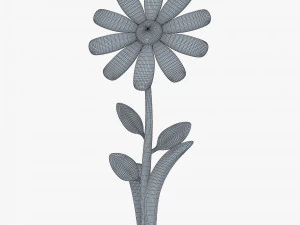 rysunkowy kwiat v 3 Model 3D