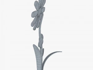 rysunkowy kwiat v 3 Model 3D