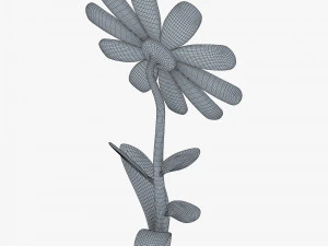 rysunkowy kwiat v 3 Model 3D