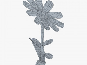 cartoon flower v 3 Model 3D