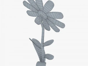 rysunkowy kwiat v 3 Model 3D