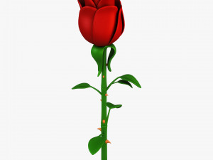 cartoon rose flower v 1 Modèle 3D