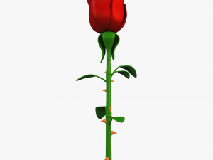 cartoon rose flower v 1 Modèle 3D