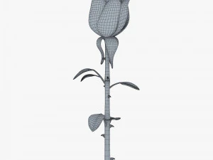 cartoon rose flower v 1 3D Model
