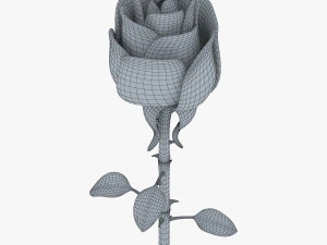 cartoon rose flower v 1 3D Model